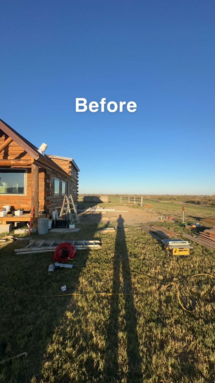 Before photo: open land ready for a new build