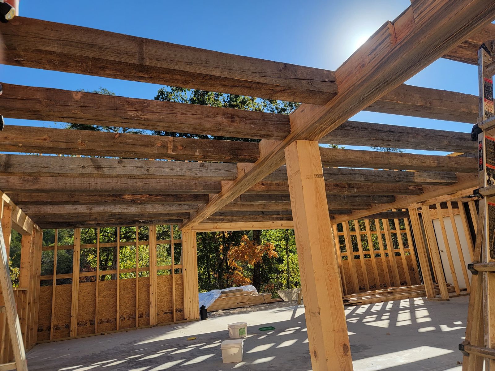 Finished log-sided home with dormers