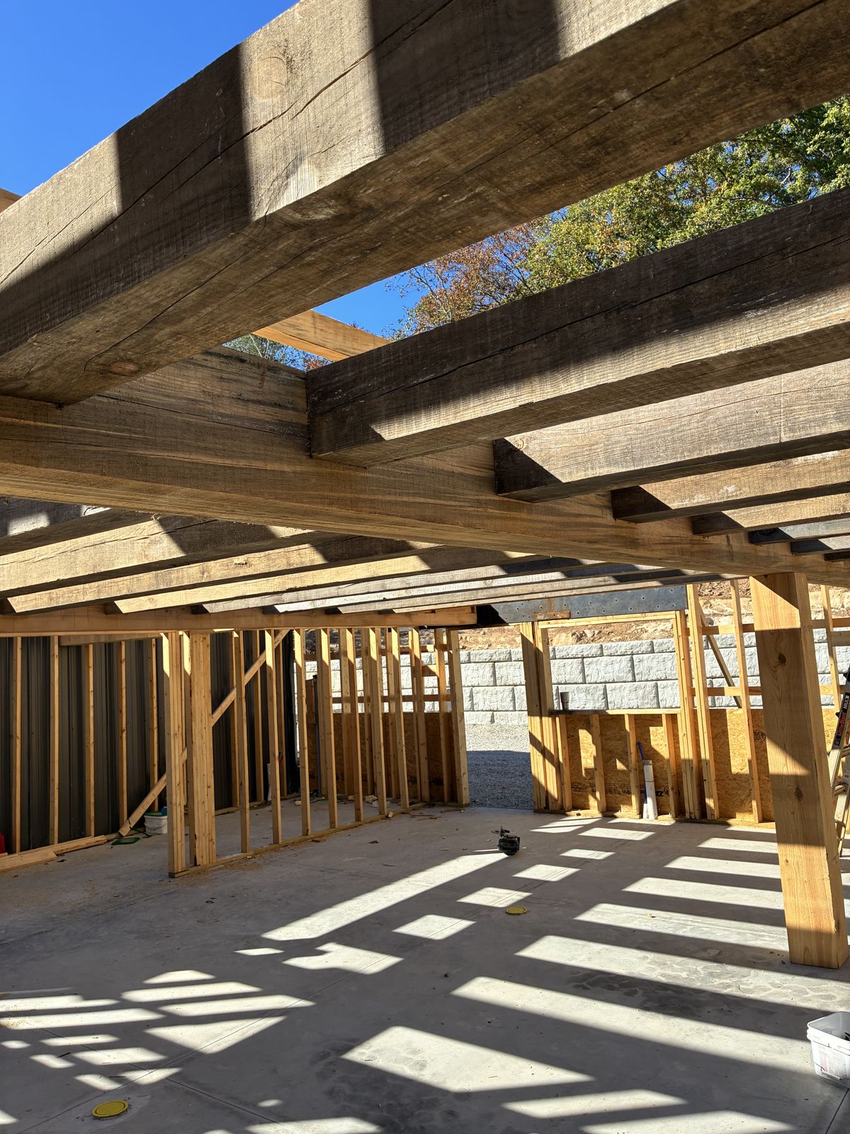 Exposed beam framing
